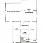 Plan du rez de chaussée du Gîte du Lac de Monampteuil